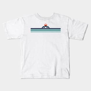 Retro mountain lines Kids T-Shirt